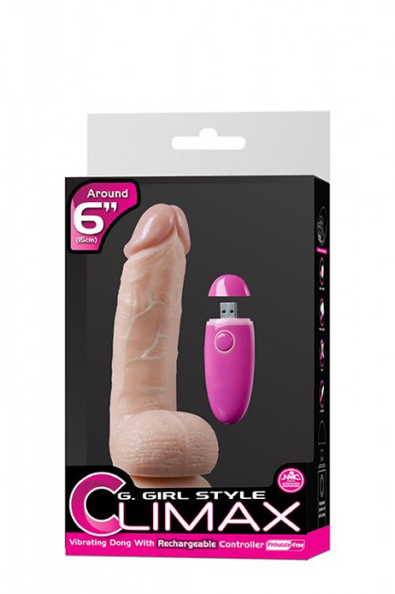 Перезаряжаемый вибратор G-GIRL 6INCH PVC RECHARGEABLE VIBRATOR - 15,2 см., NMC