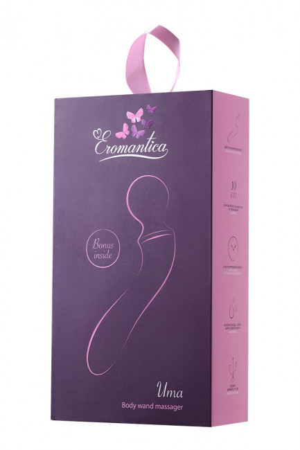 Фиолетовый вибромассажер Eromantica Uma - 20 см., Eromantica
