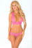 Эффектный комплект из сетки NET WORTHY BRA & PANTY SET, Pink Lipstick