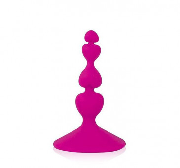 Ярко-розовый анальный стимулятор COSMO - 8 см., Bior toys