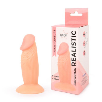 Реалистичный анальный фаллоимитатор Erowoman на присоске, Bior toys