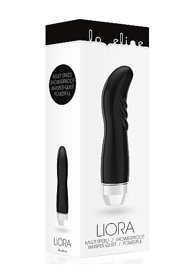 Чёрный вибратор Liora с изогнутой головкой - 15,1 см., Shots Media BV Чёрный вибратор Liora с изогнутой головкой - 15,1 см., Shots Media BV