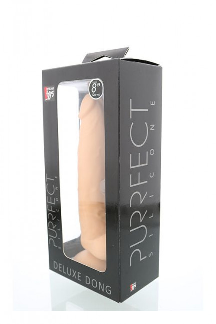 Телесный фаллоимитатор на присоске PURRFECT SILICONE DELUXE DONG 8INCH - 20 см., Dream Toys Телесный фаллоимитатор на присоске PURRFECT SILICONE DELUXE DONG 8INCH - 20 см., Dream Toys