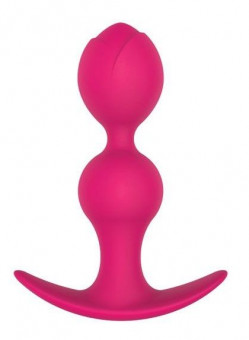 Розовая силиконовая анальная втулка - 11 см., Bior toys
