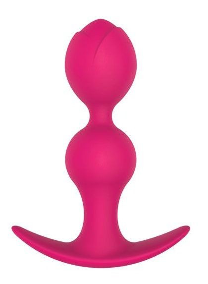 Розовая силиконовая анальная втулка - 11 см., Bior toys