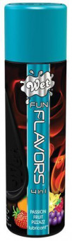Разогревающий лубрикант Fun Flavors  4-in-1 Passion Fruit Pizzazz с ароматом маракуйи - 121 мл., Wet International Inc.