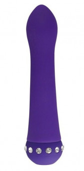 Фиолетовый вибратор BLISS CARESSING VIBE - 14,2 см.