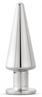 Серебристая анальная пробка Sinner Metal Pointy Buttplug - 11,5 см.