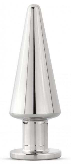 Серебристая анальная пробка Sinner Metal Pointy Buttplug - 11,5 см. Серебристая анальная пробка Sinner Metal Pointy Buttplug - 11,5 см.