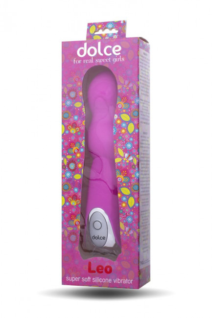 Ярко-розовый вибратор Dolce Leo - 16,5 см., ToyFa Ярко-розовый вибратор Dolce Leo - 16,5 см., ToyFa