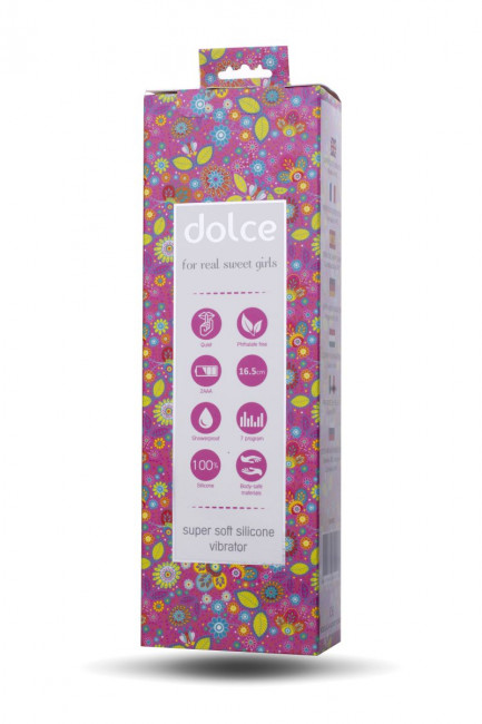 Ярко-розовый вибратор Dolce Leo - 16,5 см., ToyFa Ярко-розовый вибратор Dolce Leo - 16,5 см., ToyFa