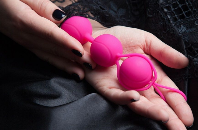 Ярко-розовый набор для тренировки вагинальных мышц Kegel Balls, RestArt