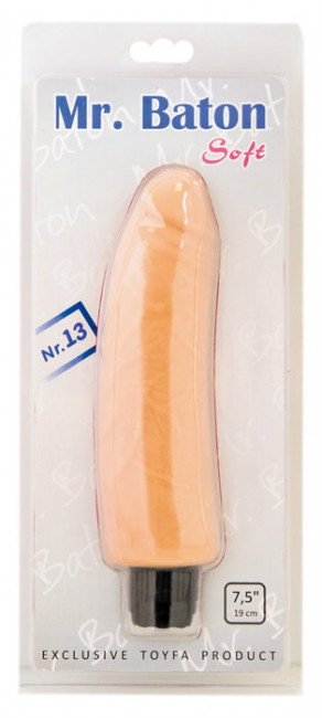 Телесный вибратор-реалистий Mr.Baton Soft №13 - 19 см., ToyFa Телесный вибратор-реалистий Mr.Baton Soft №13 - 19 см., ToyFa