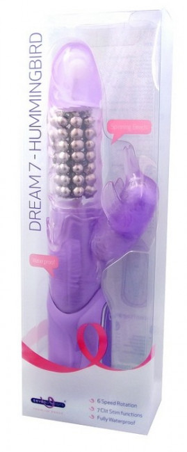 Вибратор с клиторальным стимулятором Premium Range Dream7 Hummingbird - 22 см., Seven Creations Вибратор с клиторальным стимулятором Premium Range Dream7 Hummingbird - 22 см., Seven Creations