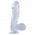 Прозрачный фаллоимитатор c мошонкой 6.5" Dong with Suction Cup - 17,8 см., Pipedream Прозрачный фаллоимитатор c мошонкой 6.5" Dong with Suction Cup - 17,8 см., Pipedream
