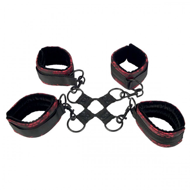 Атласные фиксаторы для рук и ног Scandal Hog Tie, California Exotic Novelties