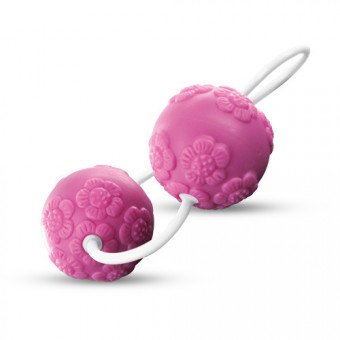 Розовые вагинальные шарики с цветочками ANAL AND VAGINAL FLOWER BALLS, Toyz4lovers