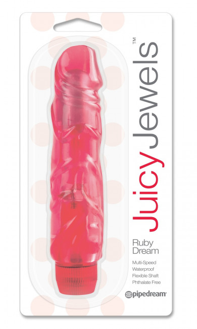 Красный вибратор JUICY JEWELS - 16 см., Pipedream