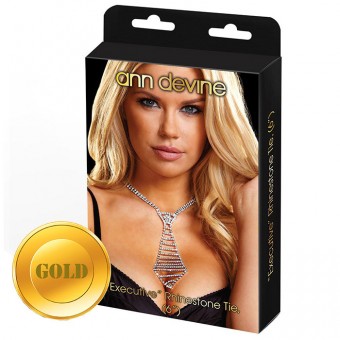 Галстук из золотистых кристаллов "EXECUTIVE" Rhinestone Tie, Ann Devine Галстук из золотистых кристаллов "EXECUTIVE" Rhinestone Tie, Ann Devine