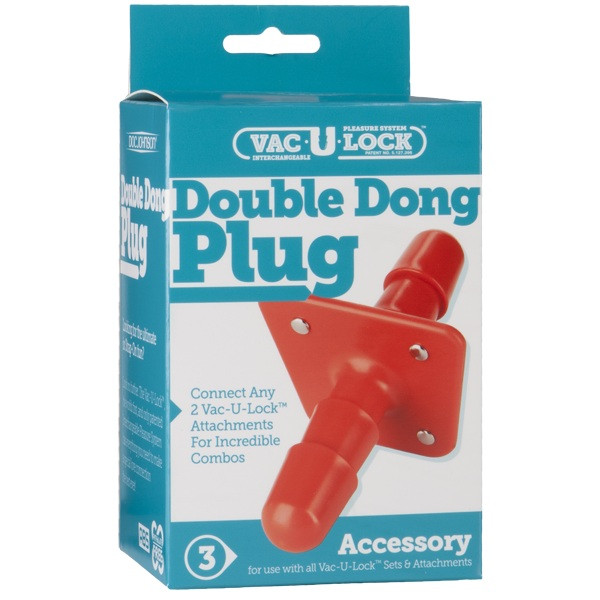 Двусторонний штырек Vac-U-Lock Красный, Doc Johnson