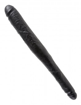 Чёрный двусторонний дилдо 16" Tapered Double Dildo - 40,6 см., Pipedream
