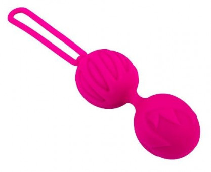Ярко-розовые вагинальные шарики Geisha Lastic Ball S , Adrien Lastic