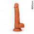Реалистичный коричневый фаллоимитатор Erowoman, Bior toys