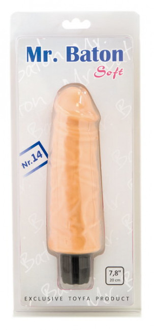 Большой вибратор Mr.Baton Soft №14 - 20 см., ToyFa