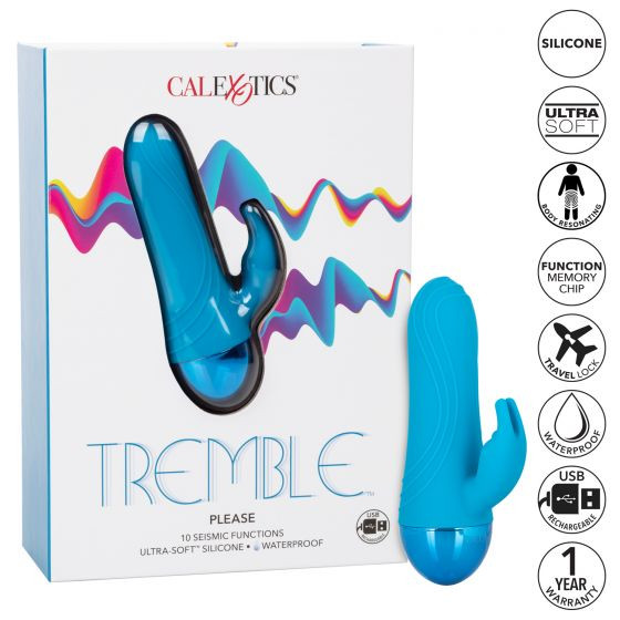 Голубой мини-вибратор Tremble Please - 12 см. Голубой мини-вибратор Tremble Please - 12 см.