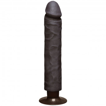 Коричневый вибратор The Realistic Cock ULTRASKYN Without Balls Vibrating 10” - 29,2 см., Doc Johnson