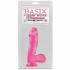Розовый фаллоимитатор c мошонкой Basix - 17,8 см., Pipedream
