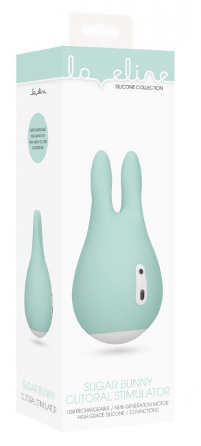 Зеленый клиторальный стимулятор Sugar Bunny - 9,5 см., Shots Media BV