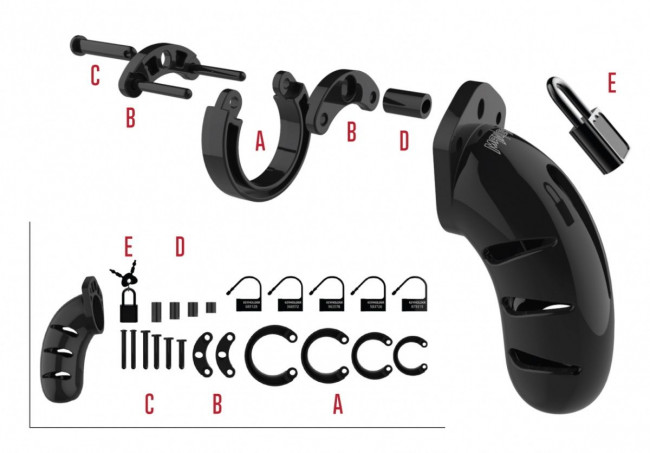 Черный мужской пояс верности Cock Cage Model 07 Chastity 3.1 Черный мужской пояс верности Cock Cage Model 07 Chastity 3.1