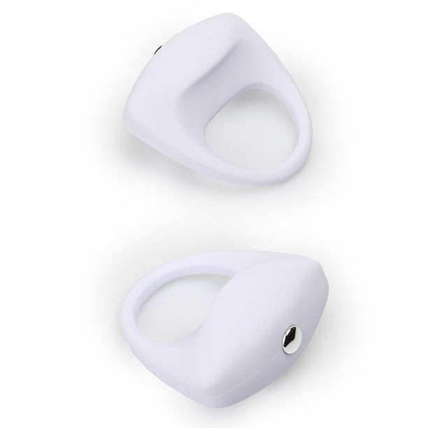 Белое эрекционное кольцо LIT-UP SILICONE STIMU RING 8, Dream Toys