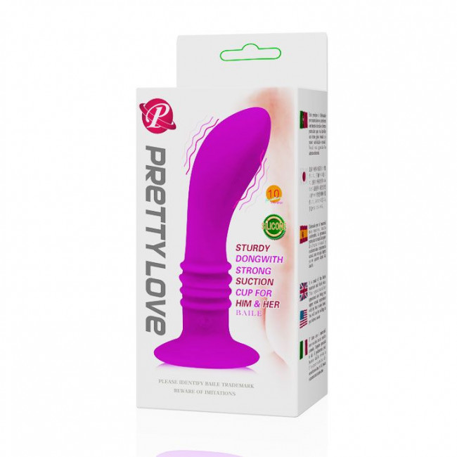 Анальный вибростимулятор Booty Passion на присоске - 12 см., Baile