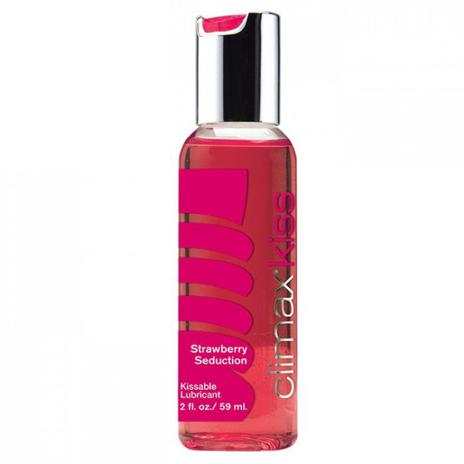 Вкусовой лубрикант Climax Kiss с ароматом клубники - 59 мл., Topco Sales