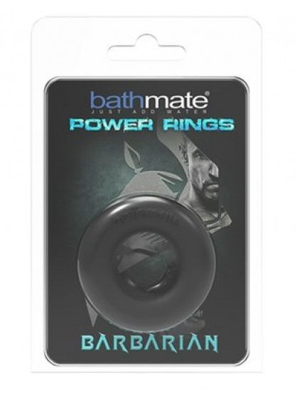 Чёрное эрекционное кольцо Barbarian, Bathmate