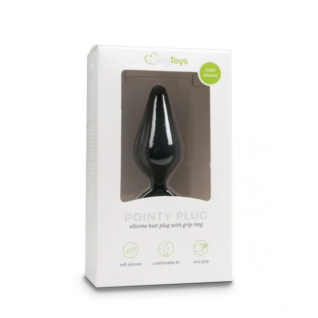 Черная анальная пробка Pointy Plug - 15,5 см. Черная анальная пробка Pointy Plug - 15,5 см.