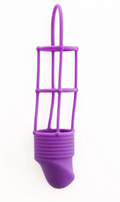 Фиолетовая насадка на пенис Ribbed Cockcage Purple , Shots Media BV