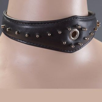 Кожаный ошейник с люверсом , Подиум