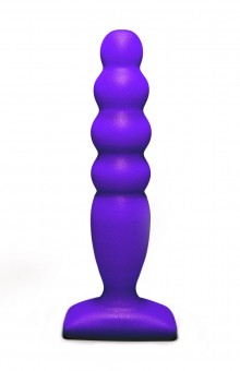Фиолетовый анальный стимулятор Large Bubble Plug - 14,5 см., Lola toys