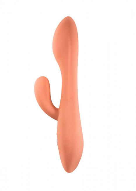 Розовый вибратор Shape of water Pearl с клиторальным отростком - 18,5 см., Lola toys Розовый вибратор Shape of water Pearl с клиторальным отростком - 18,5 см., Lola toys