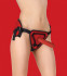 Красный страпон Deluxe Silicone Strap On 8 Inch - 20 см., Shots Media BV