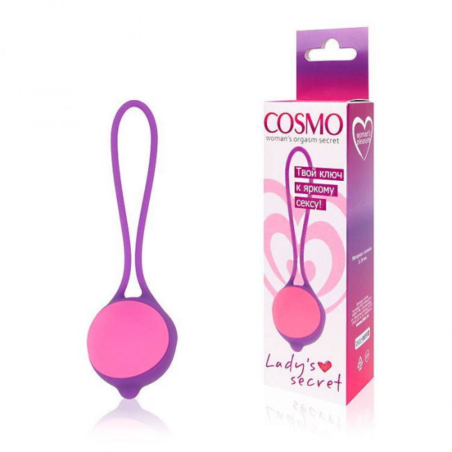 Фиолетово-розовый вагинальный шарик Cosmo, Bior toys Фиолетово-розовый вагинальный шарик Cosmo, Bior toys