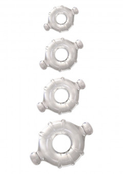 Набор из 4 прозрачных колец разного диаметра Renegade Vitality Rings, NS Novelties