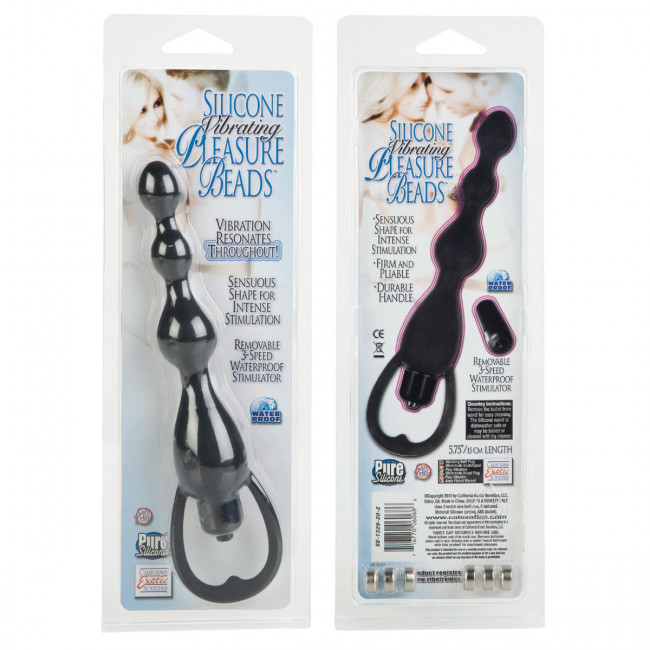 Анальная цепочка Waterproof Vibrating Pleasure Beads, California Exotic Novelties