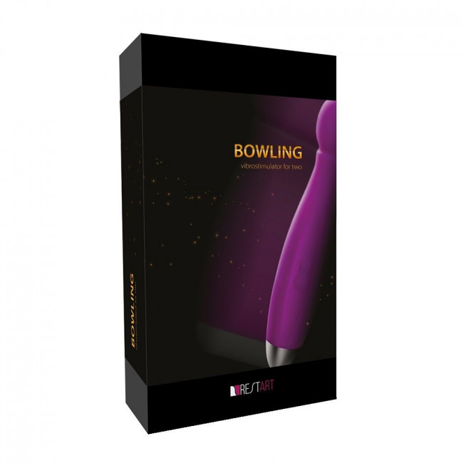 Водонепроницаемый вибратор Bowling с насадками для двоих - 19 см., RestArt
