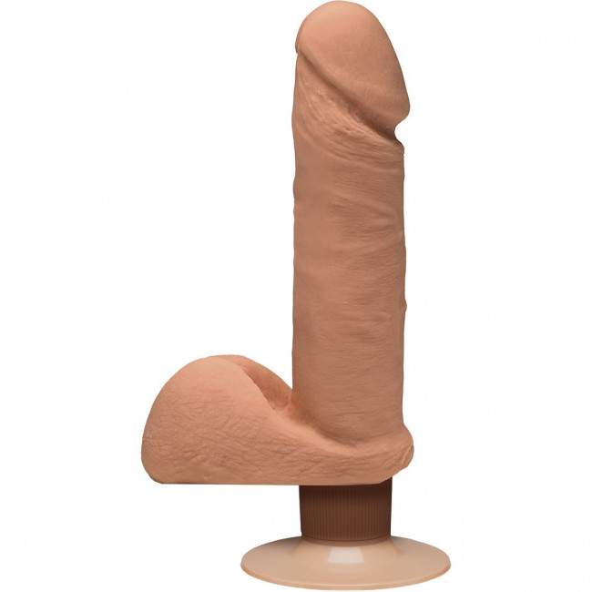 Вибратор-мулат Perfect D Vibrating 7" with Balls, Doc Johnson