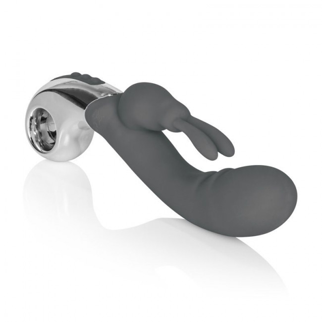 Серый вибратор Embrace Bunny Wand - 21 см., California Exotic Novelties Серый вибратор Embrace Bunny Wand - 21 см., California Exotic Novelties