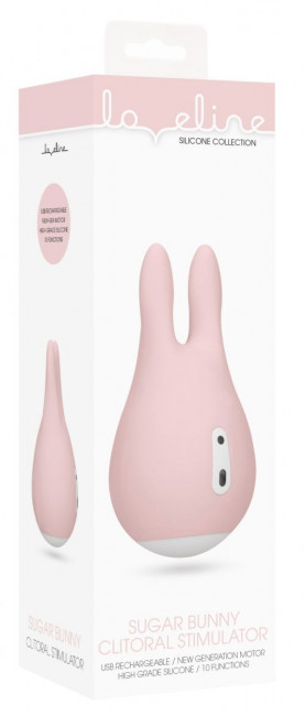 Розовый клиторальный стимулятор Sugar Bunny - 9,5 см., Shots Media BV